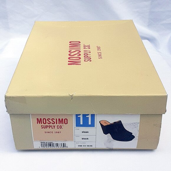MOSSIMO Black Suede Platform Mules | Size 11M w/Box - Picture 12 of 12